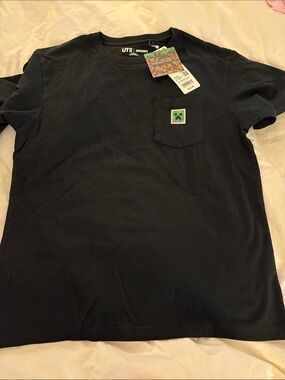 Black Minecraft Pocket Tee - boys